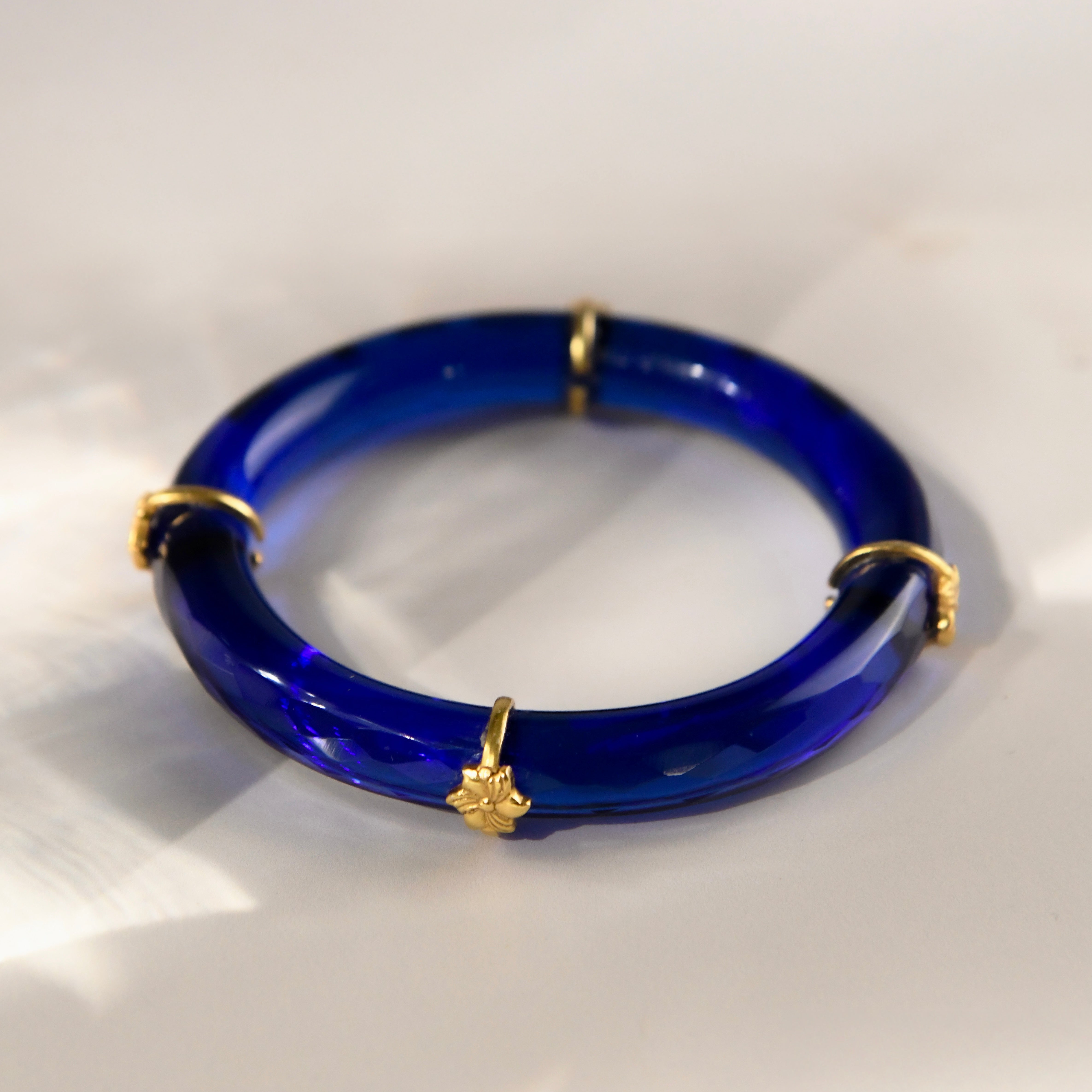 Blue Current Glass Bangle