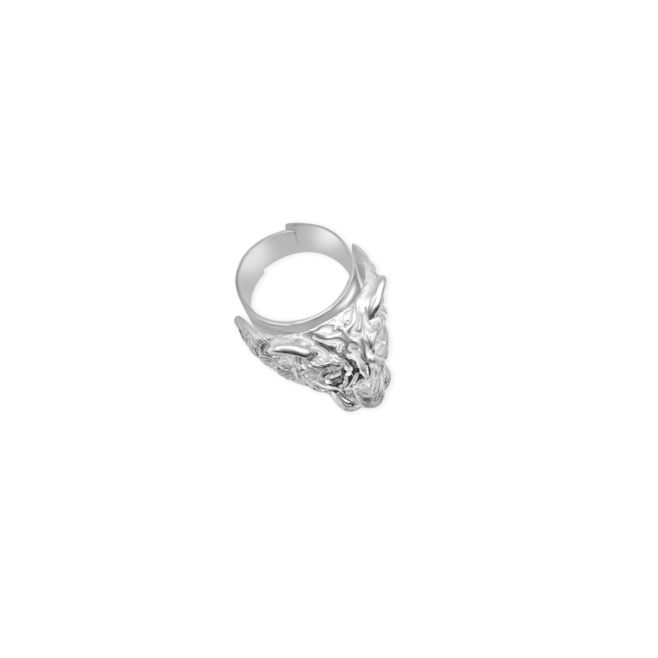 Huli Tiger Silver Ring