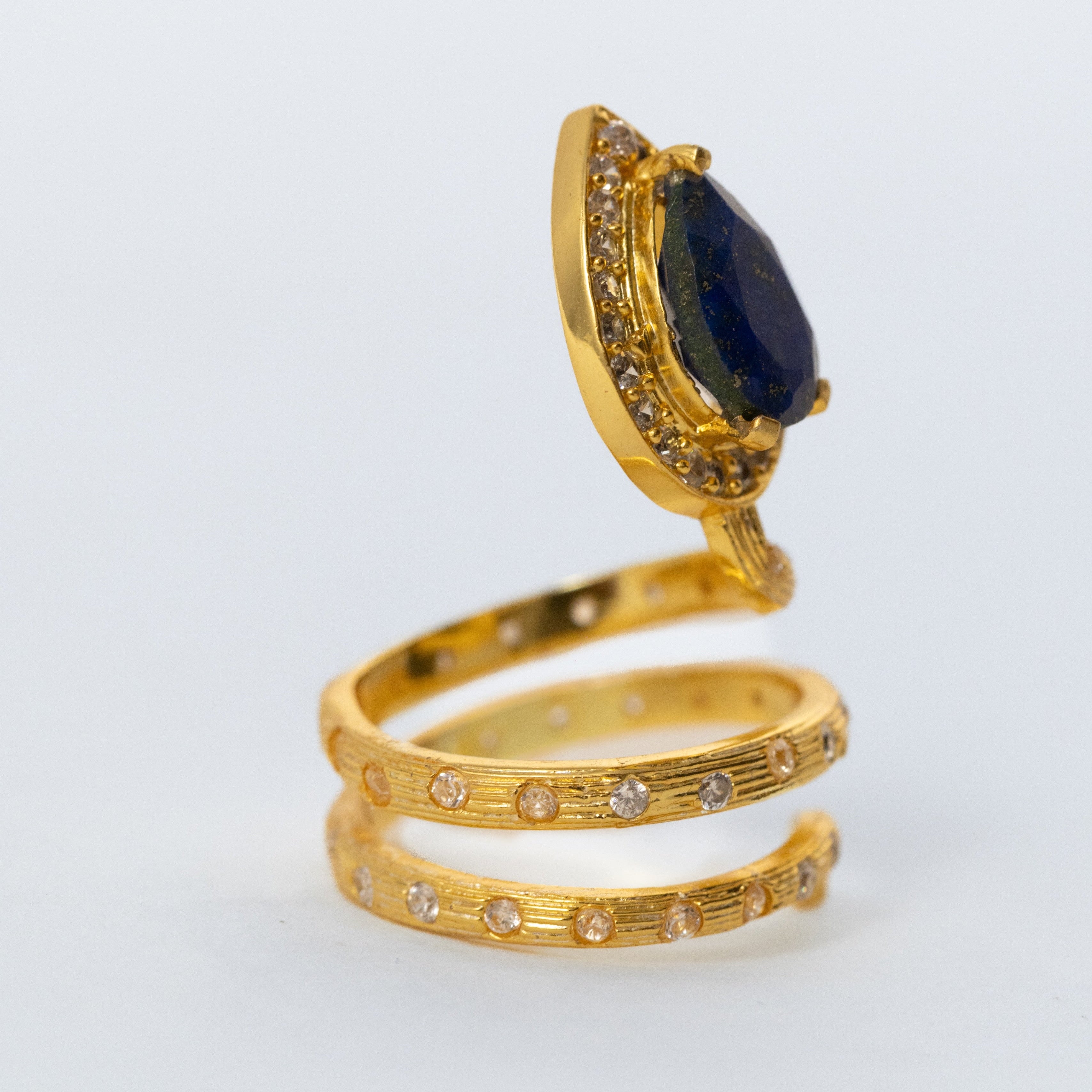 Gilded Coil Birthstone Ring