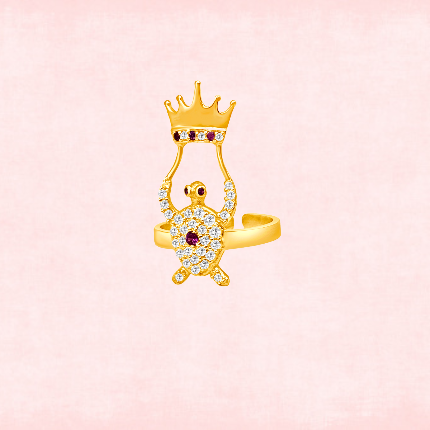 Turtle Crown Nail Ring