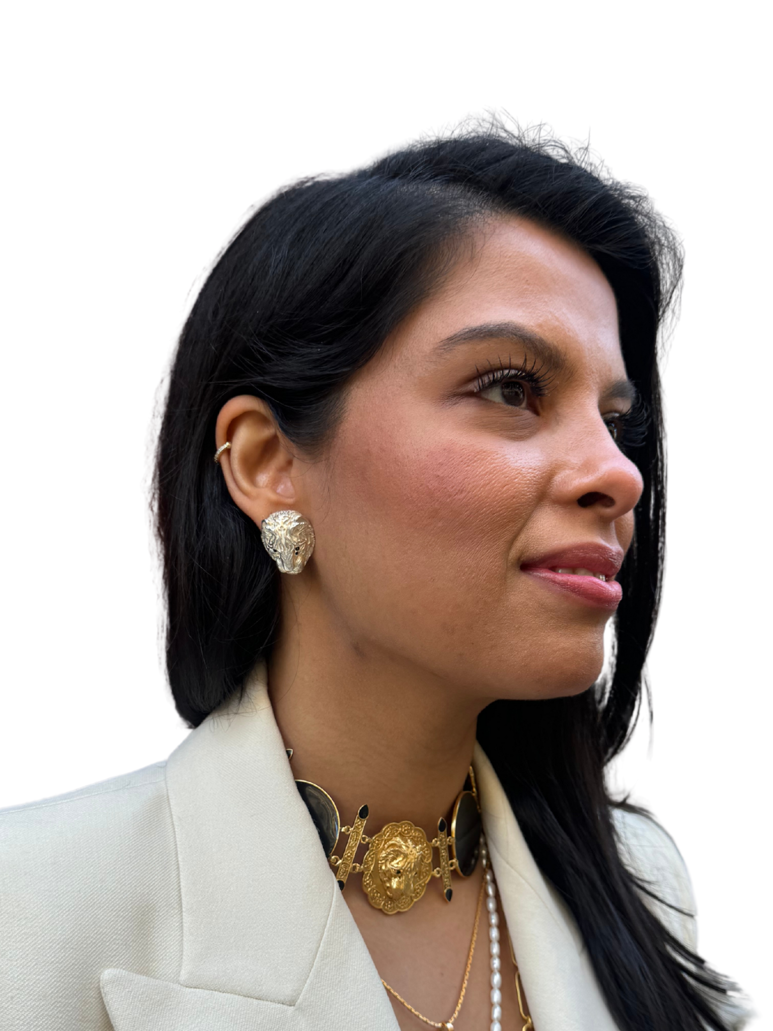 Huli Tiger Silver Earrings